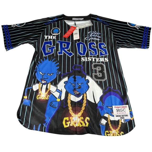 Headgear Classics Other - Headgear Classics Gross Sisters Baseball Jersey Black Blue Proud Family L NWT